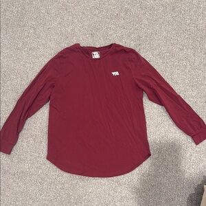 Like New Classic Red Long Sleeve Tee with Crew Neck